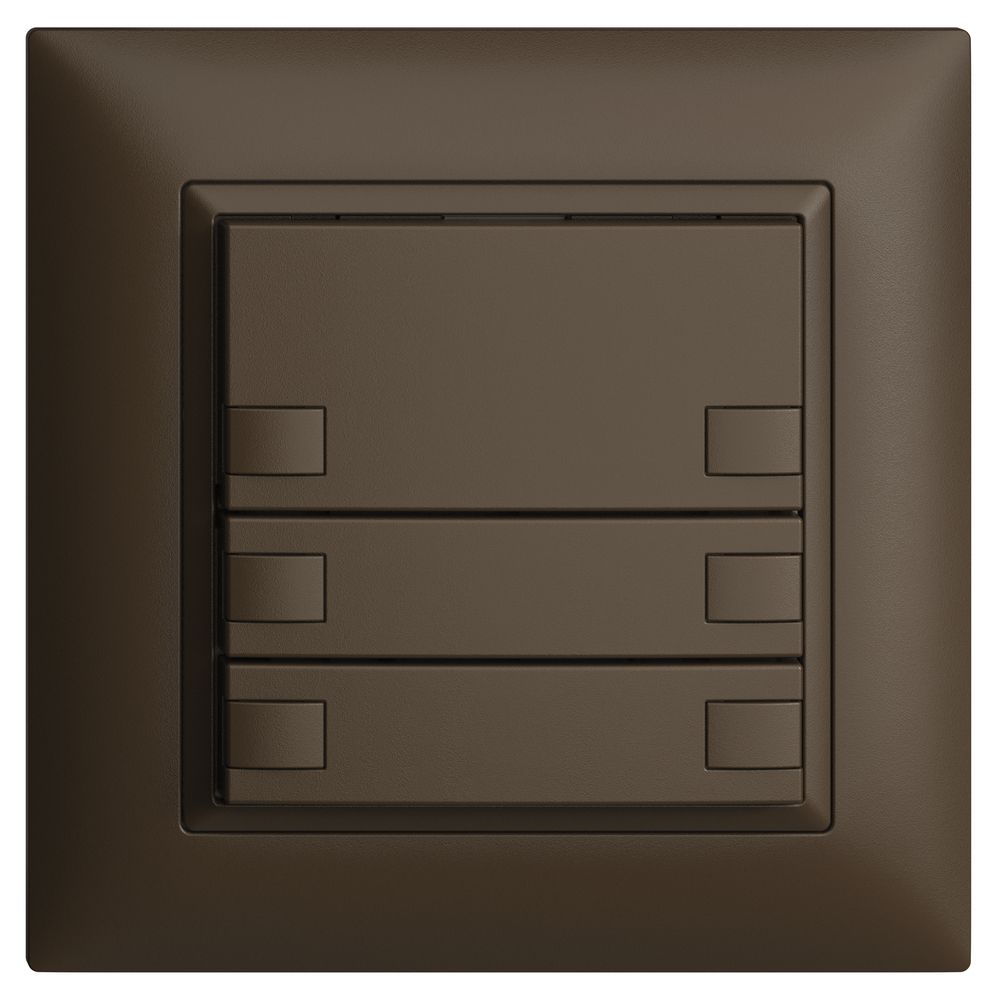 UP-KNX-Taster RGB EDUE FMI, 250mW, o.LED, 3×Taste, 2×Tastenb., cof