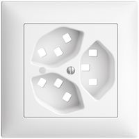 UP-Frontset EDIZIOdue weiss 88×88mm 3×T23 mit Linse