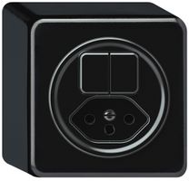 Combinaison AP origin 2×touches 2CO+T13 1P 0<1 10A 230V 88×88×54mm noir