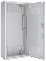 AP-Leergehäuse SE Pragma m.Tür geschlitzt weiss 1 Feld 4 Reihen 300×650×160mm