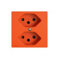 Steckdose EDIZIO.liv SNAPFIX® 2×T13 1×S mit Shutter or