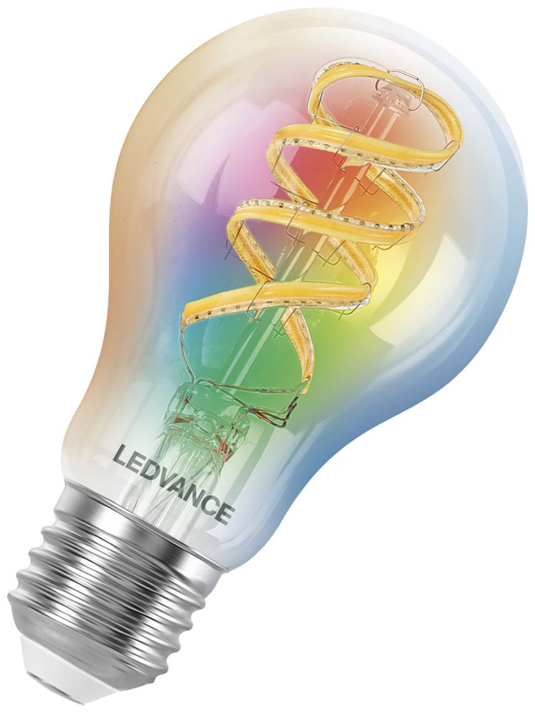 Lampe LED LEDVANCE SMART+ MATTER E27 4.8W 470lm RGBW WiFi Ø60×105mm type A clair