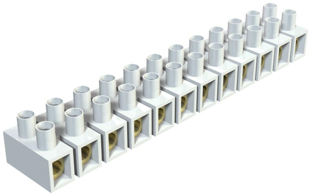 Barrette de bornes Bettermann 12P 25mm² 750V blanc