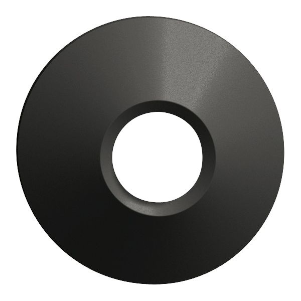 Capot frontal rond EDIZIOdue noir pour détecteur de mouv.PIRI 360°