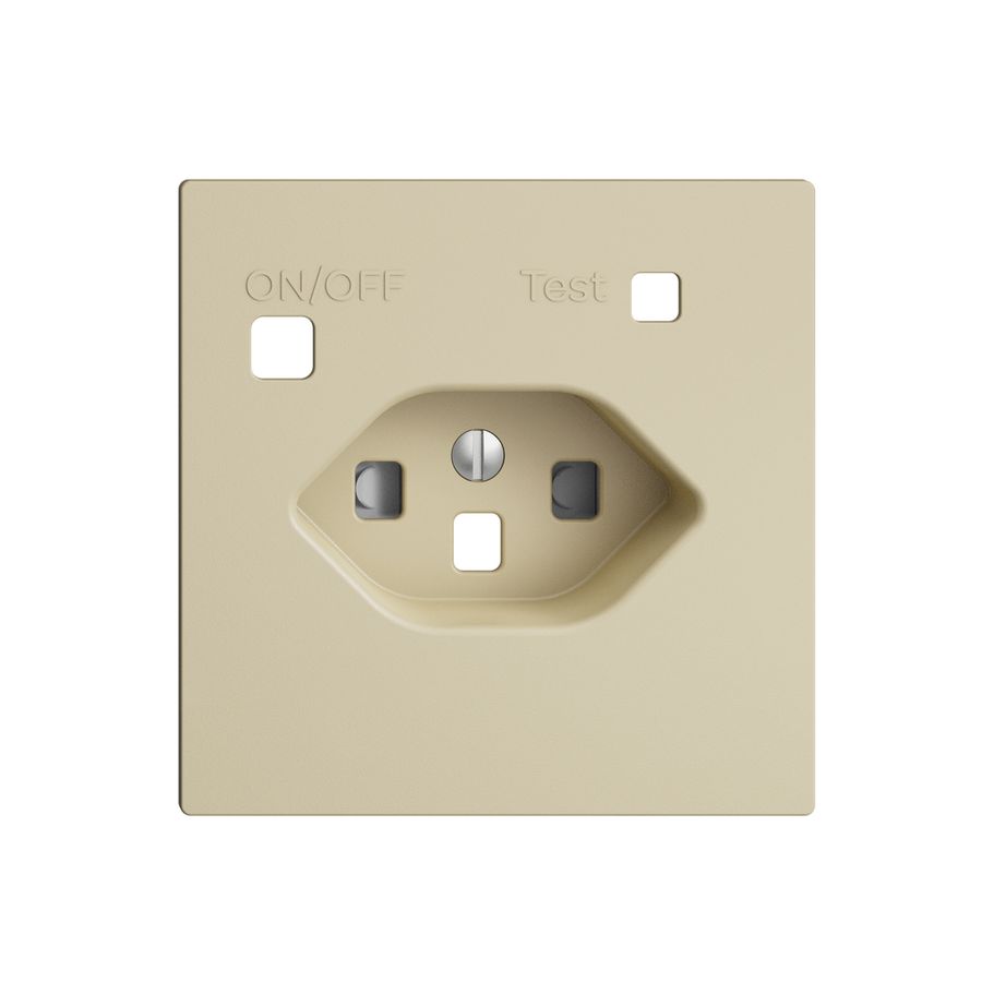 Frontset EDIZIOdue zu FI-Steckdose F, T23, shutter, vanille