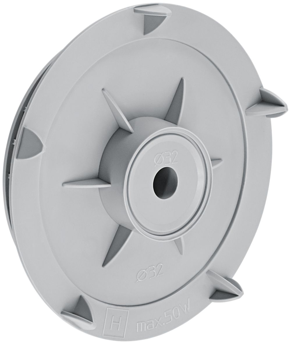 Coperchio p.scatola d'incastro HSB Lumina p.LED e rilevatore Ø32mm s.alogeni