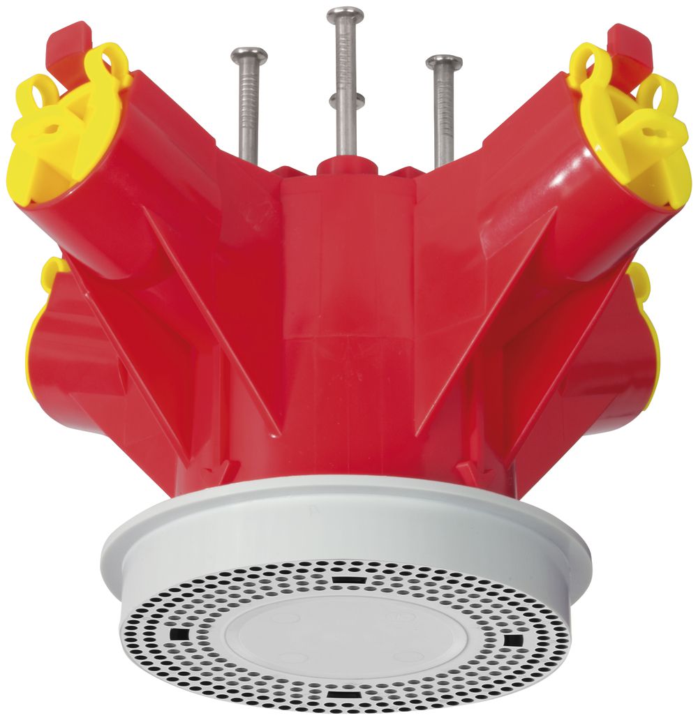 Lampendübel MT Crallo-Star Ø60×90mm mit Montagering Ø45mm 4×M20/M25 rot