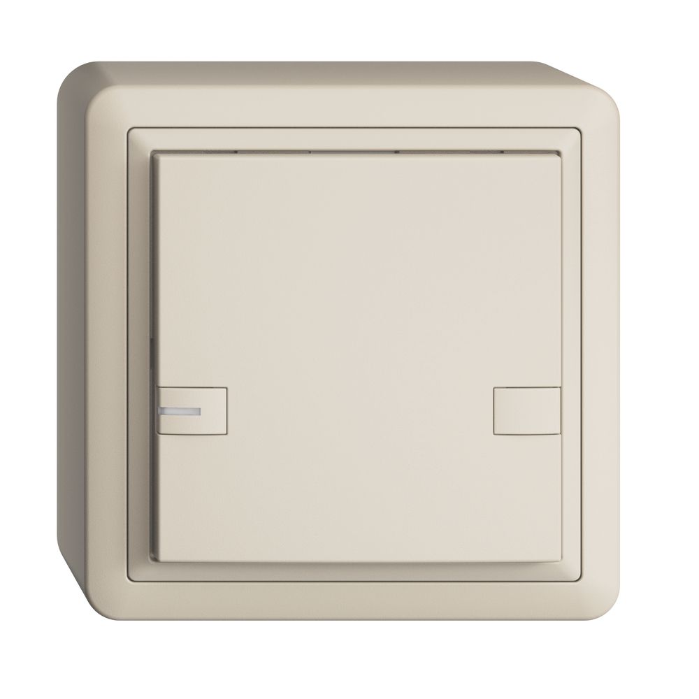 Poussoir KNX RGB AP EDUE, 250mW, a.LED RGB, 1×poussoir, comm.2×touches, crema