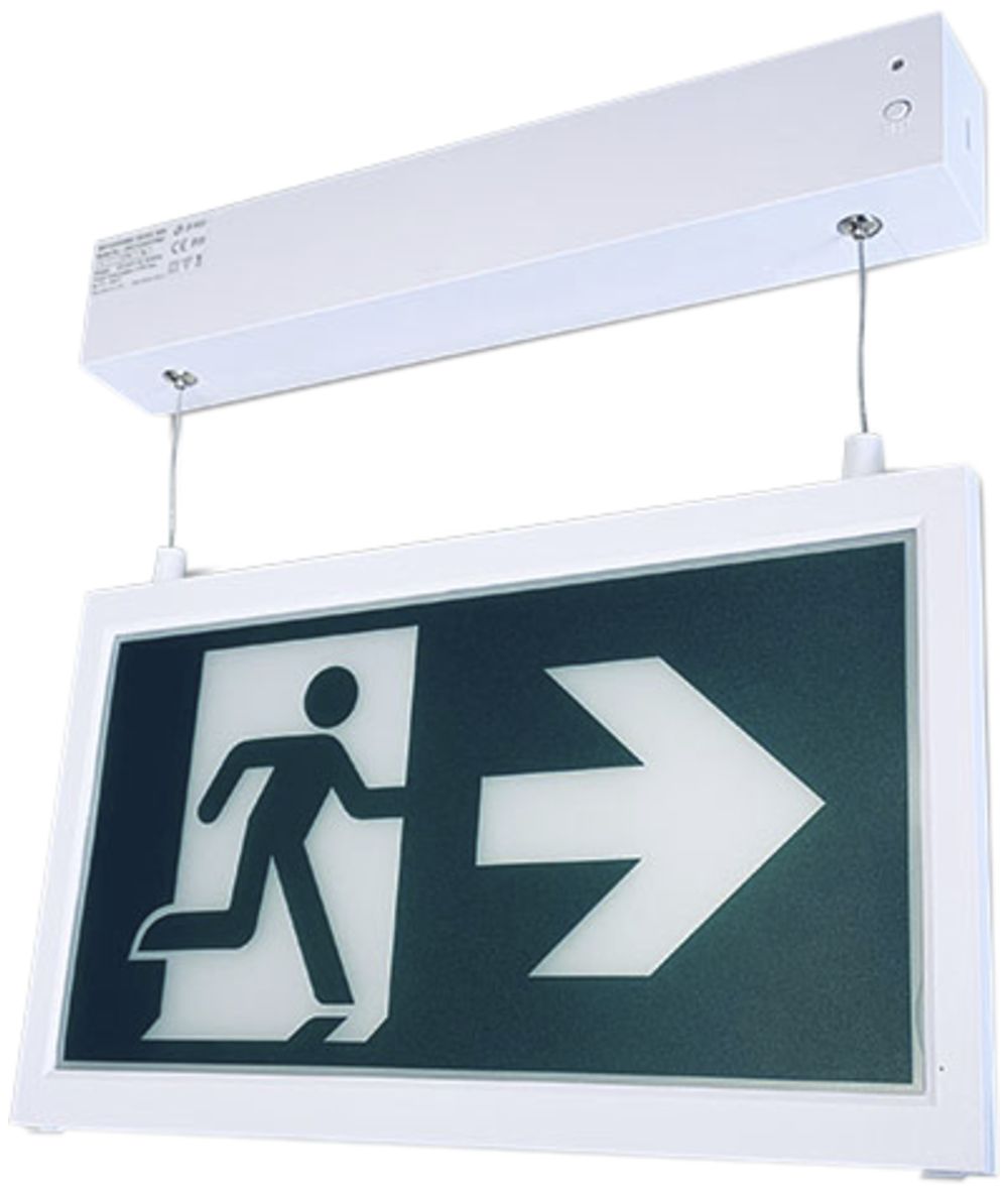 Lampada di emergenza LED Lumatec A29P, 3.5W autonomia 1h LiFePO4 4 pittogrammi