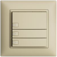 Pulsante univ. INC 3×1t mors. innest. EDIZIOdue vanille con LED