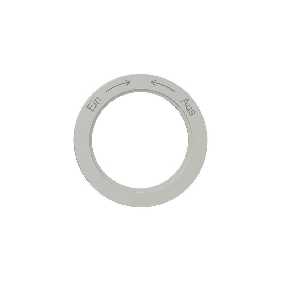 Disque indicateur NEVO, p.interrupteur rotatif, Ein-> <-Aus, gris clair