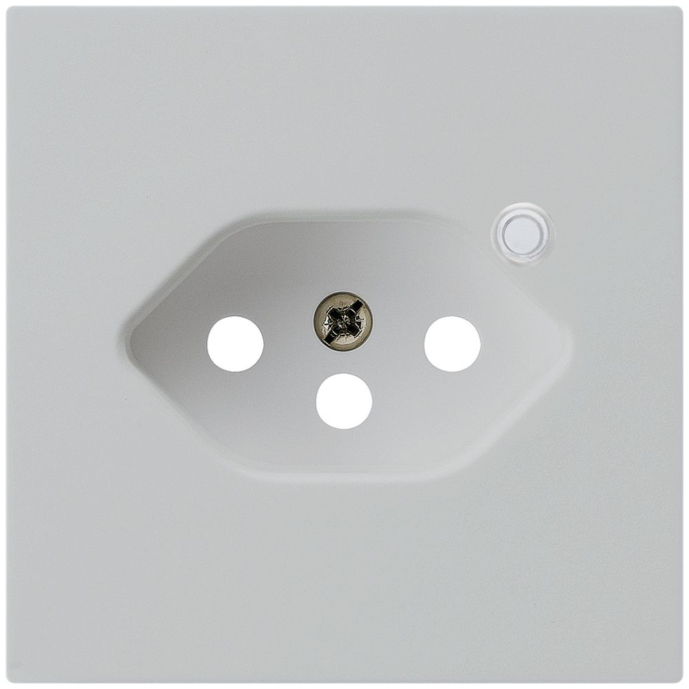 Plaque frontale pour prise Hager kallysto 1×T13 illuminé H gris clair