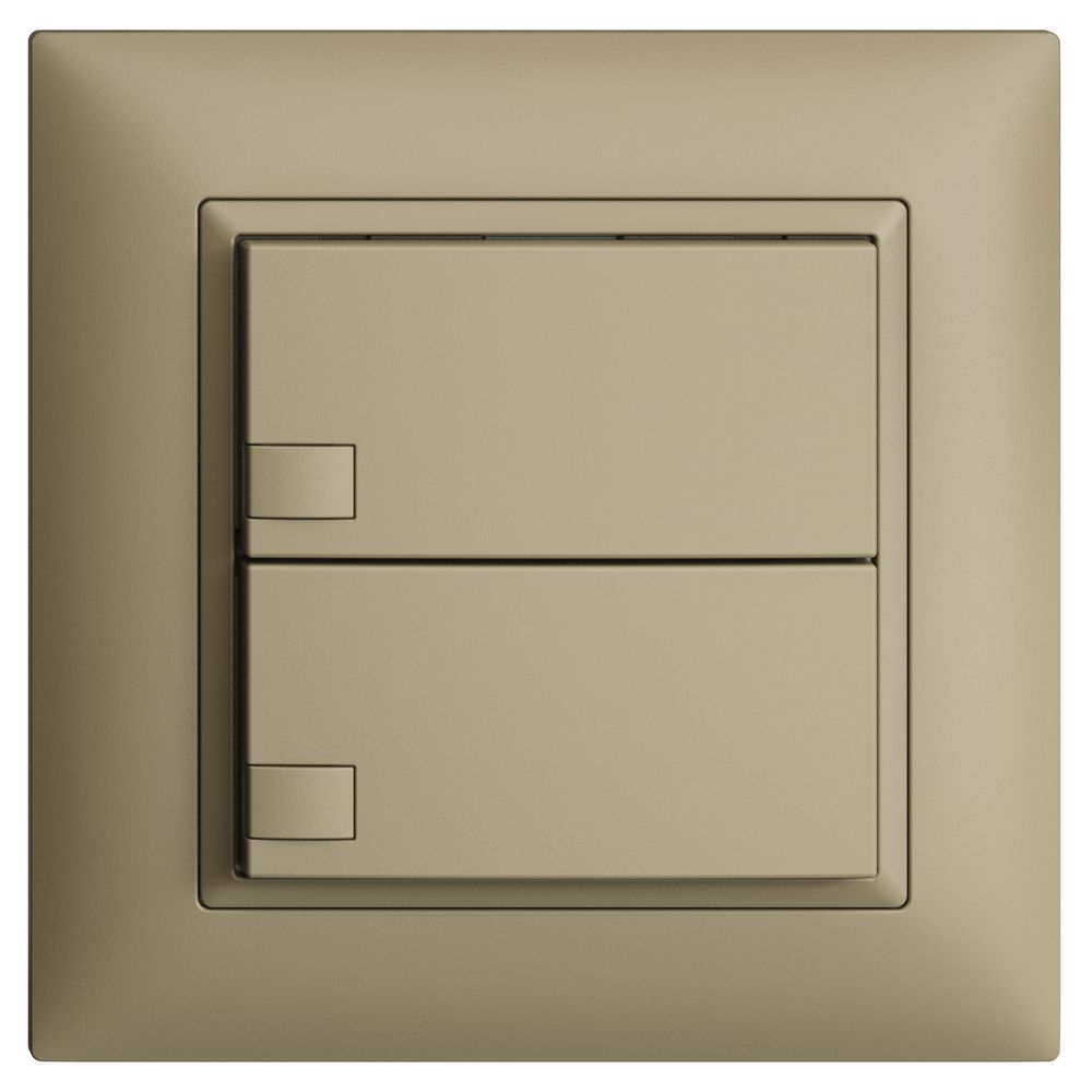 UP-KNX-Taster RGB EDUE FMI, 250mW, o.LED, 2×Taste, 1×Tastenb., sa