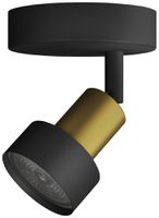 Spot Philips Conduit GU10 1×5W 109×100mm noir/laiton