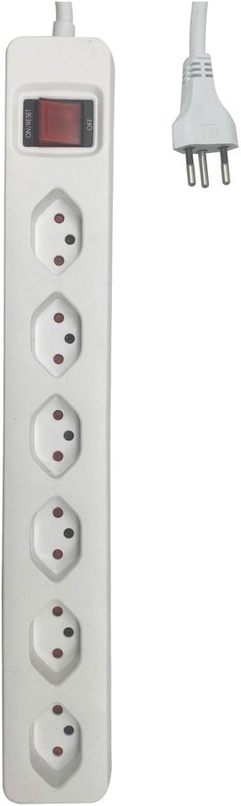 Presa multipla con interruttore ELBROLINE 6×T13 90° 3m bianco
