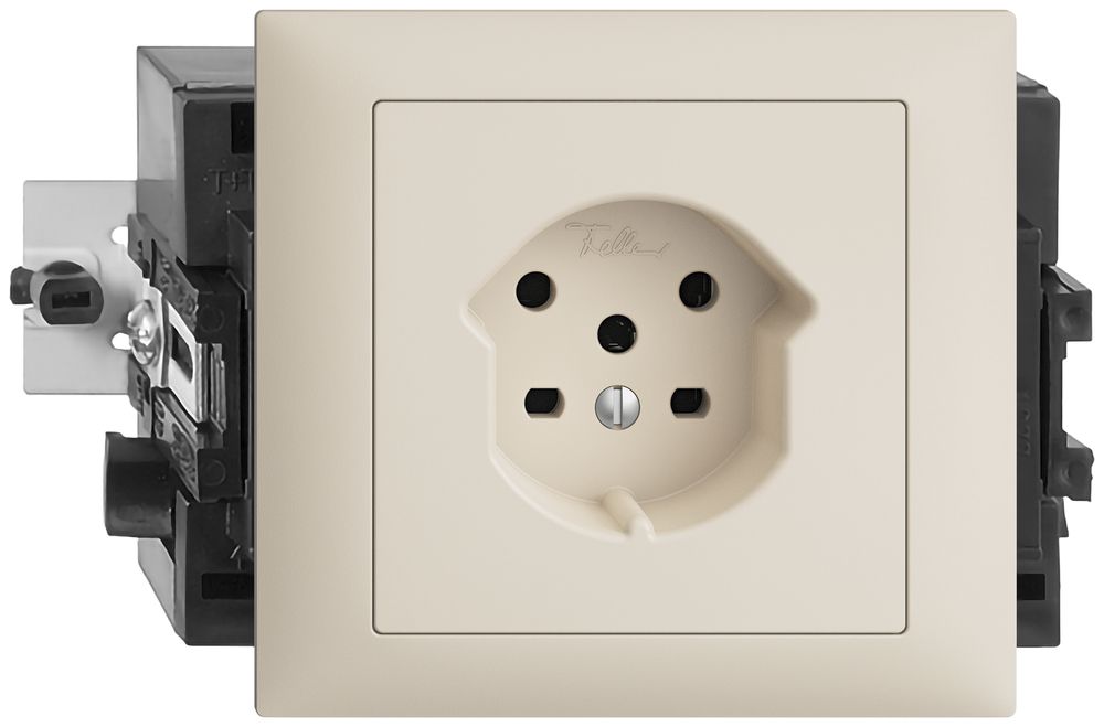 EB-Steckdose EDIZIOdue T15 crema 49…69mm