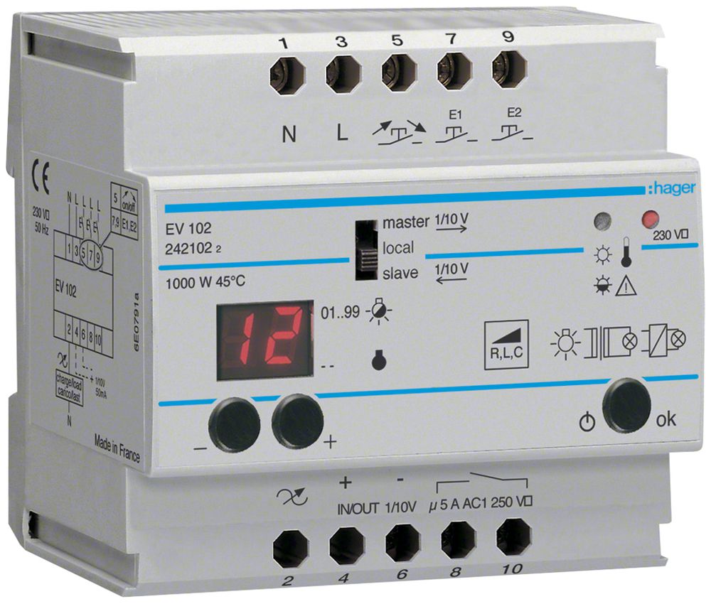 Universaldimmer Hager 0...1000W schwarz