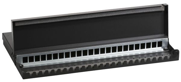 Boîtier point d.jonction AP Heiniger 24×Keystone RJ45 e.acier 490×265×43mm no