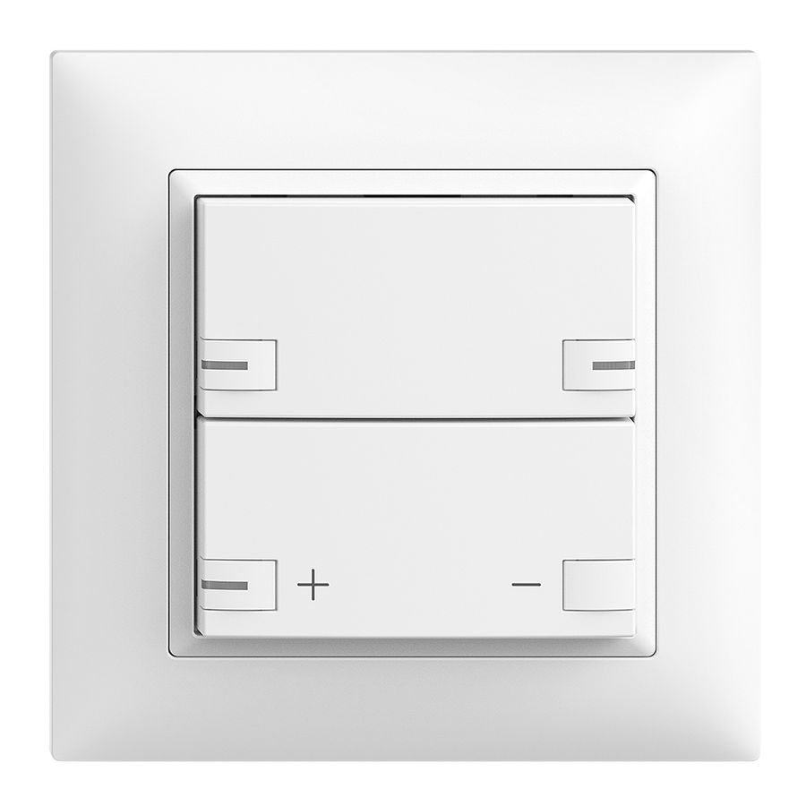 UP-Frontset EDIZIOdue zeptrionAIR Dimmer ohne Bezeichnung mit LED weiss