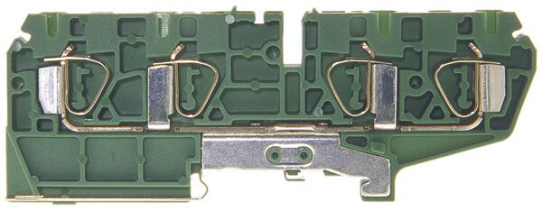 Borne de terre joignable Woertz 1.5…4mm² ressort 4×1 rail DIN 35mm vert/jaune