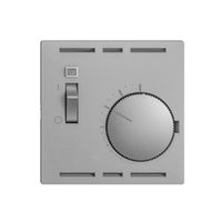 Frontset EDIZIOdue silver 60×60mm für Raumthermost. mit Schalter
