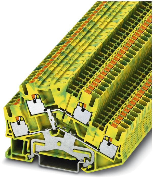 Borne de protection 0.14…4mm² connexion Push-in vert/jaune PTTBS 2.5-PE