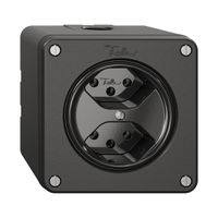 NAPU-Steckdose NEVO, 2×T13, schwarz