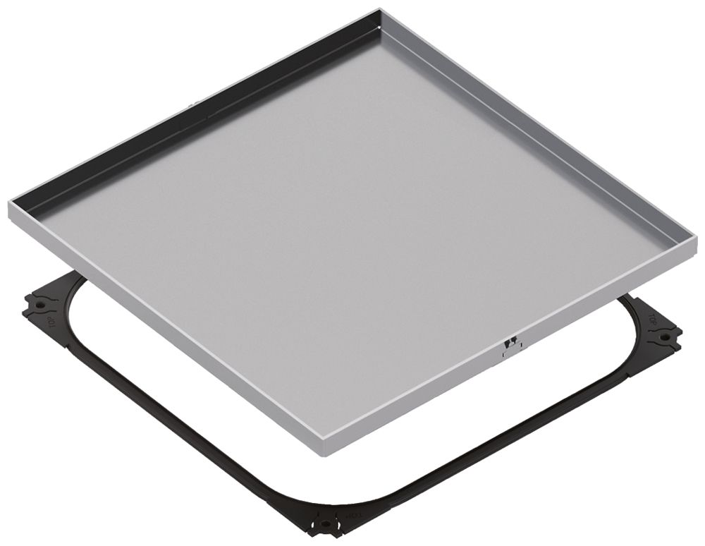 Edelstahlkassette Hager OT Q16 BL 320×320mm rostfreier Stahl