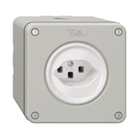 NAPU-Steckdose NEVO, 1×T23, lichtgrau