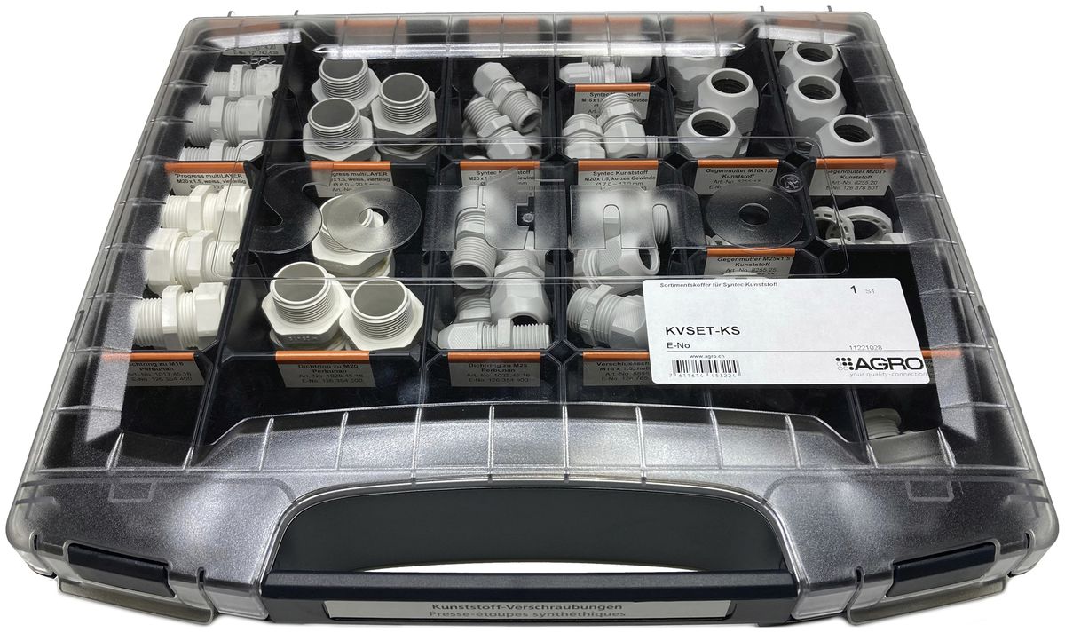 Sortimentskoffer AGRO mit Kunststoff-Verschraubungen