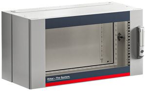 Coffret mural 19" Rittal AX 600×478×373mm 9UH acier gris IP54