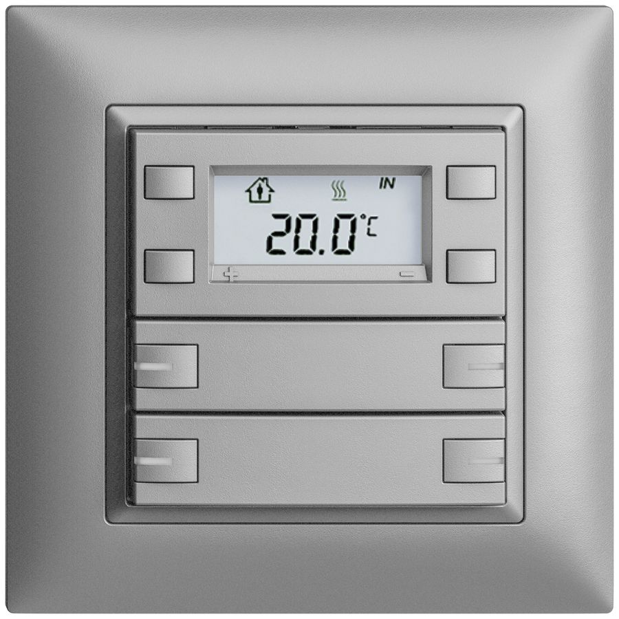 Poussoir RTH ENC KNX 4× EDIZIOdue FMI silver, avec LED RGB