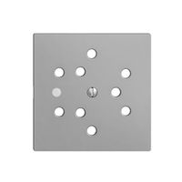 Kit frontale EDIZIOdue silver 60×60mm 3×T12 con lente