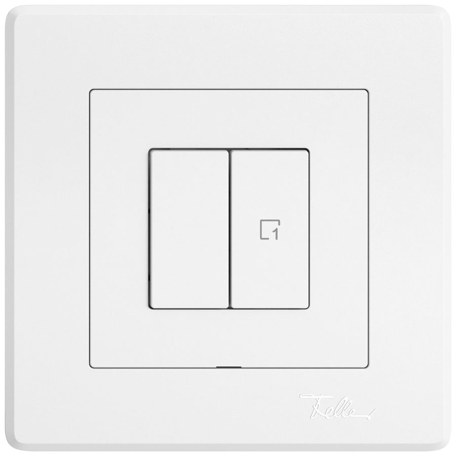 Station sec.interr.ENC EDIZIO.liv Wiser SNAPFIX® 1 scène 2 touches WLAN bc