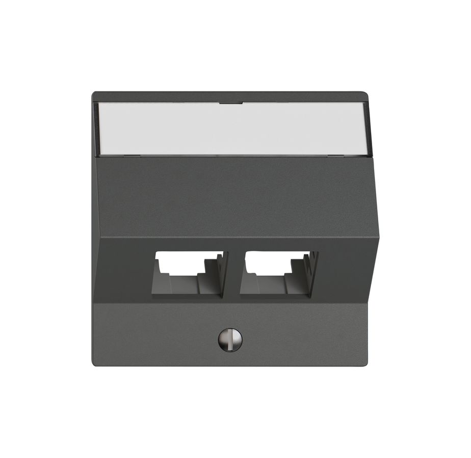 Montageset EDIZIO.liv EASYNET S-One SNAPFIX® schräg 2×RJ45 dgu