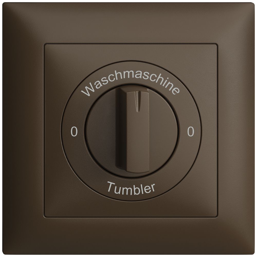 Frontset 0-Waschmaschine-0-Tumbler EDIZIOdue 88×88mm coffee