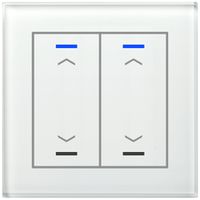 Pulsante KNX RGBW INC MDT BE-GTL20W.A1 2t/4a vetro bianco "persiana"