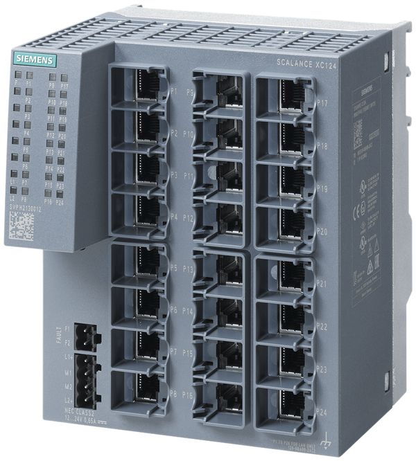 Switch IE Siemens SCALANCE XC124 24×RJ45 10/100Mbit/s unmanaged