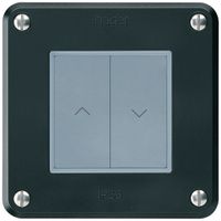 KNX-Storentaster Hager BA robusto A 2-fach 86×86mm schwarz