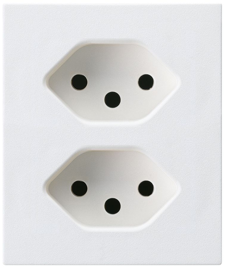 FLF-Steckdose Hager 2×Typ 13 D weiss