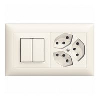 UP-Kombination EDIZIOdue Sch1+3×T13 weiss horizontal