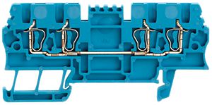 Borne de passage Weidmüller ZDU 1.5/4AN connexion à ressort 1.5mm² TS35 bleu
