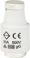 D-Sicherung DTIII 50A 500V gG mit Kennmelder