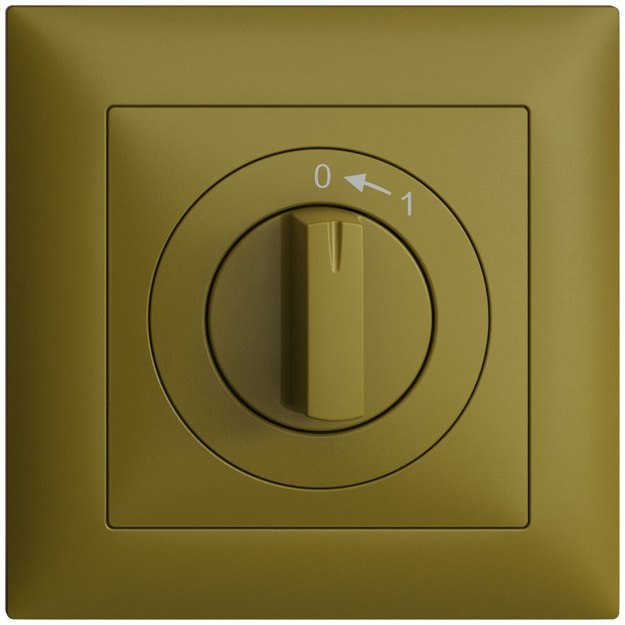 Kit frontal EDIZIOdue 0<-1 olive 88×88mm pour contact pivotant