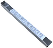 Steckdosenleiste PDU-Line 10×IEXC13/C19 Display 3m Aderendhülsen weiss