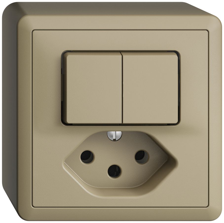 AP-Kombination 1/3+3/1P+T13 EDIZIOdue sand mit Shutter