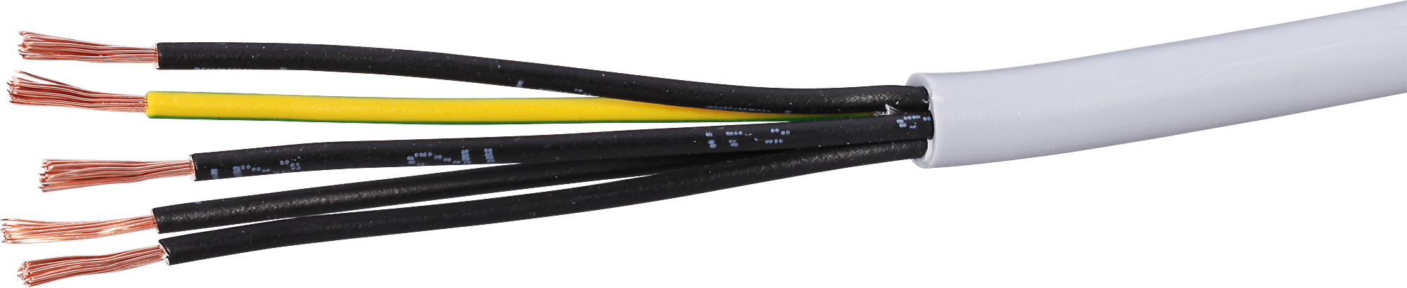 Steuerkabel LiYY 5×0.75mm² nummeriert grau