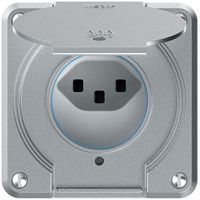 Steckdose robusto 1×Typ 23 beleuchtet IP55 aluminium