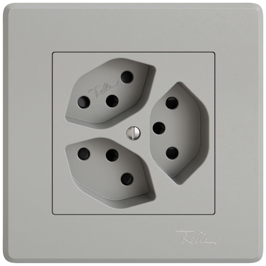 Presa INC EDIZIO.liv SNAPFIX® 3×T13 con shutter grc