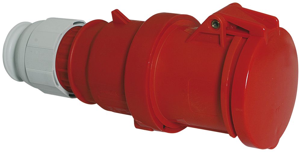 Prise mob.CEE Bals 4P 63A 400V 6h rouge IP44 nick.BV TE-Plus